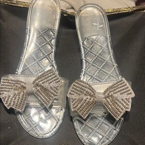 Elegant Clear Bow Women Shoes